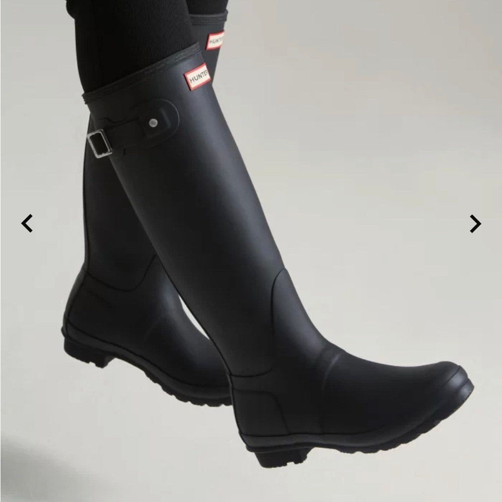 Hunter Original Tall Rain Boots Black Size 9 NIB
